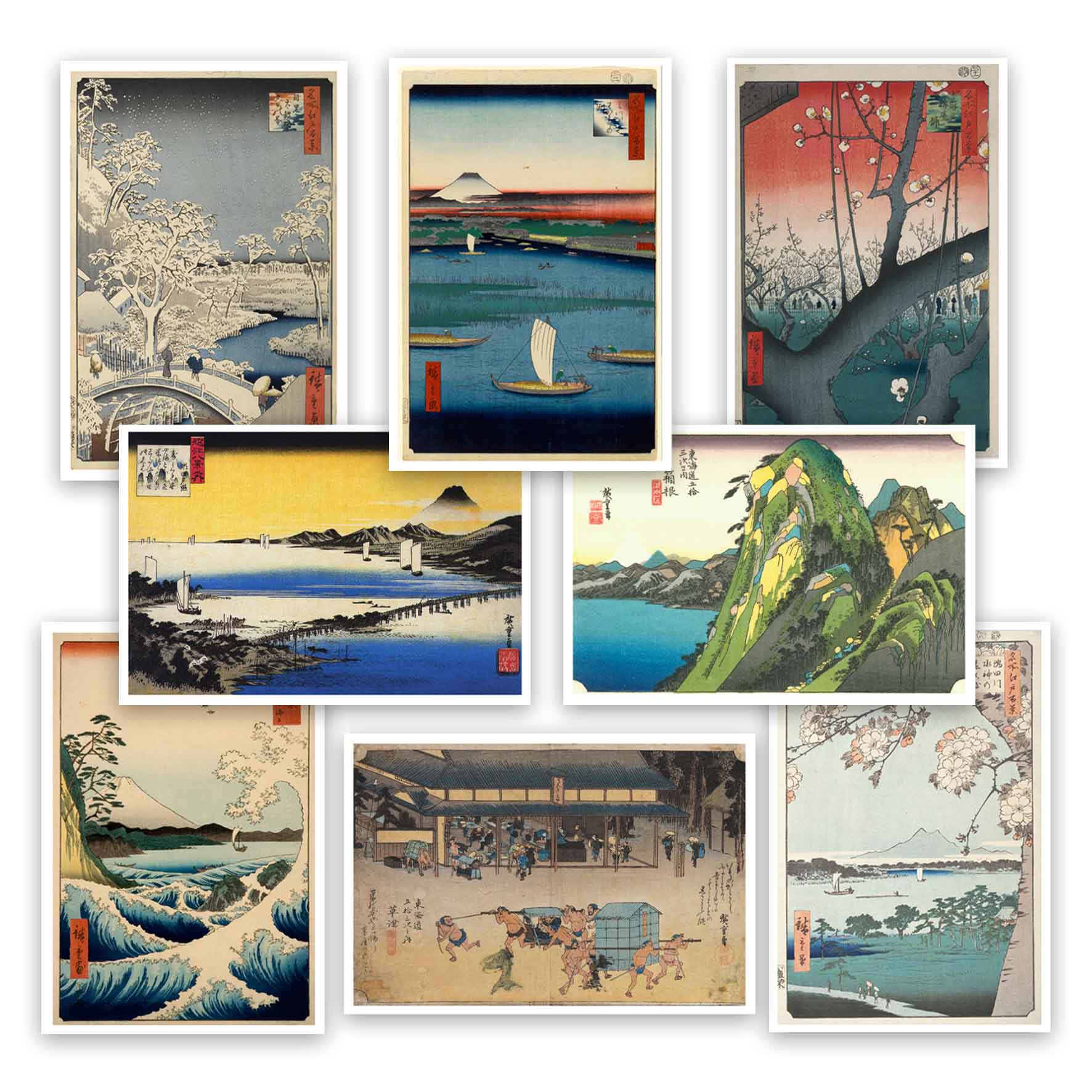 ست پوستر نقاشی های هیروشیگه